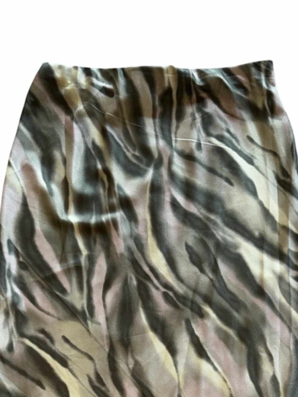 See You Monday Olive and Taupe Animal-Print Maxi Skirt Size L NWT - Picture 2 of 7